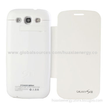 3,200mAh External Battery Charger for Samsung S3 i9300, 5V DC, 500mA Output